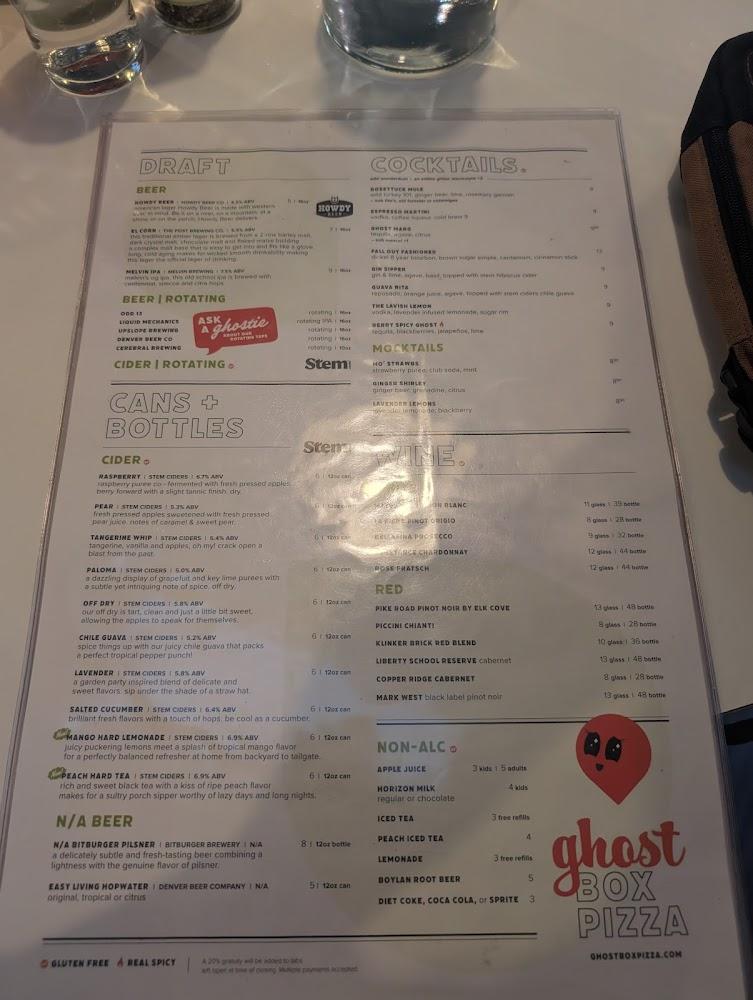 Ghost Box Pizza by Stem Ciders Menu image 2